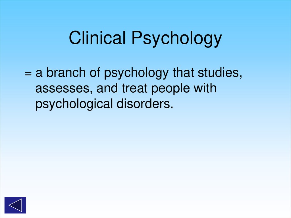 Clinical Psychology