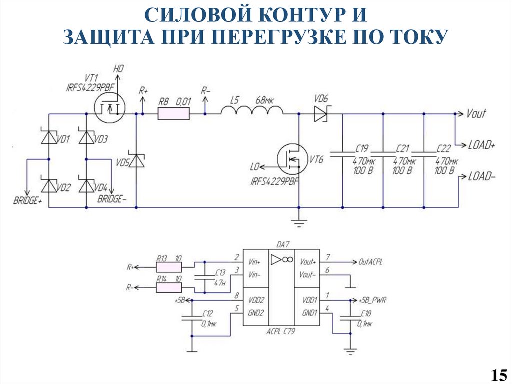 СИЛОВОЙ КОНТУР И ЗАЩИТА ПРИ ПЕРЕГРУЗКЕ ПО ТОКУ