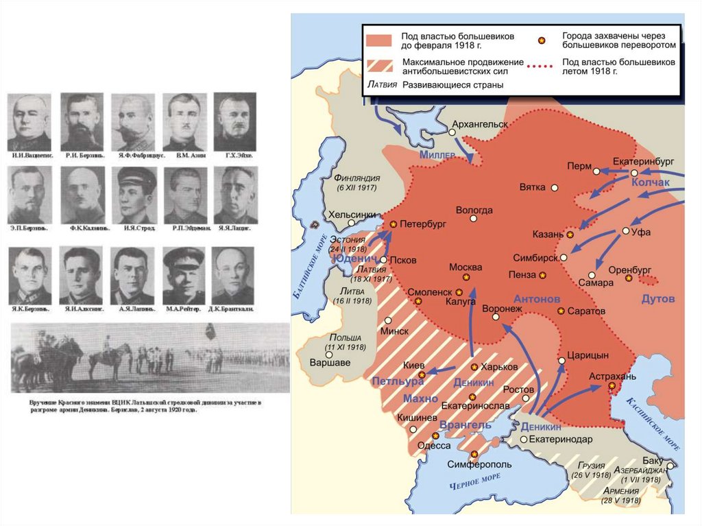 Гражданская война первый этап карта