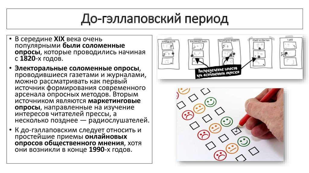До-гэллаповский период