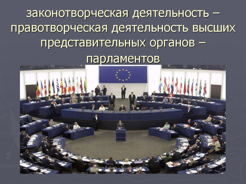 законотворческая деятельность – правотворческая деятельность высших представительных органов – парламентов