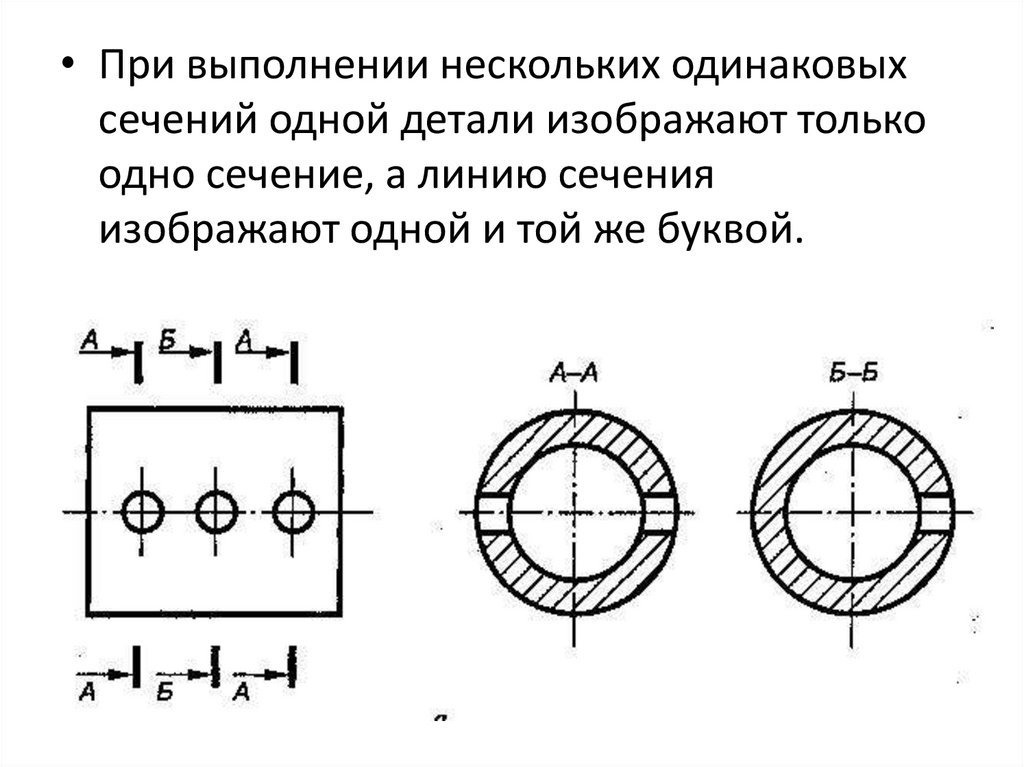 Сечение детали верно изображено на рисунке