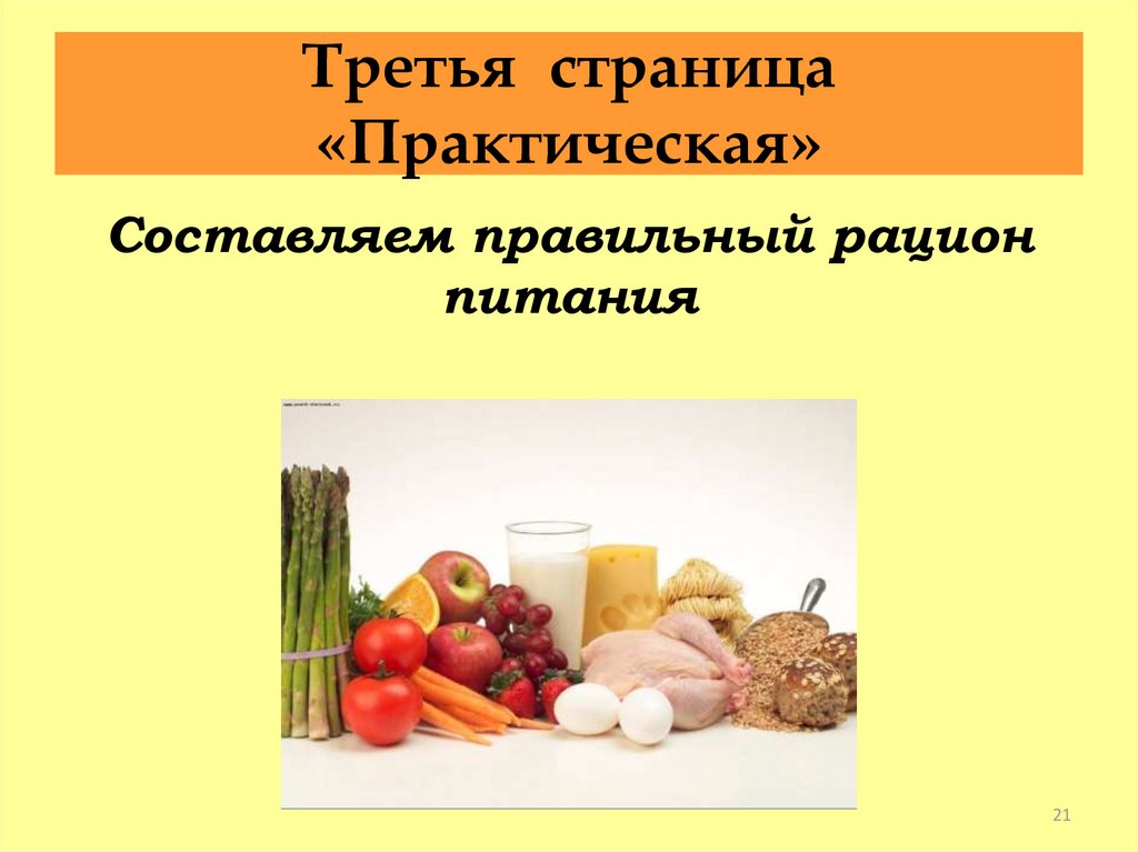 Третья страница «Практическая»