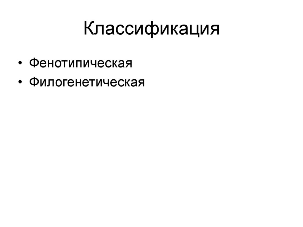 Классификация