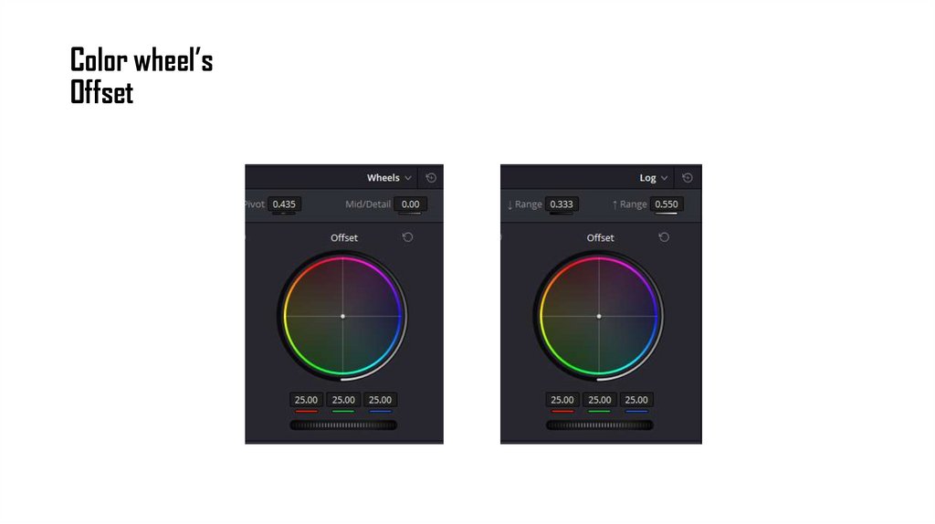 Color wheel’s Offset