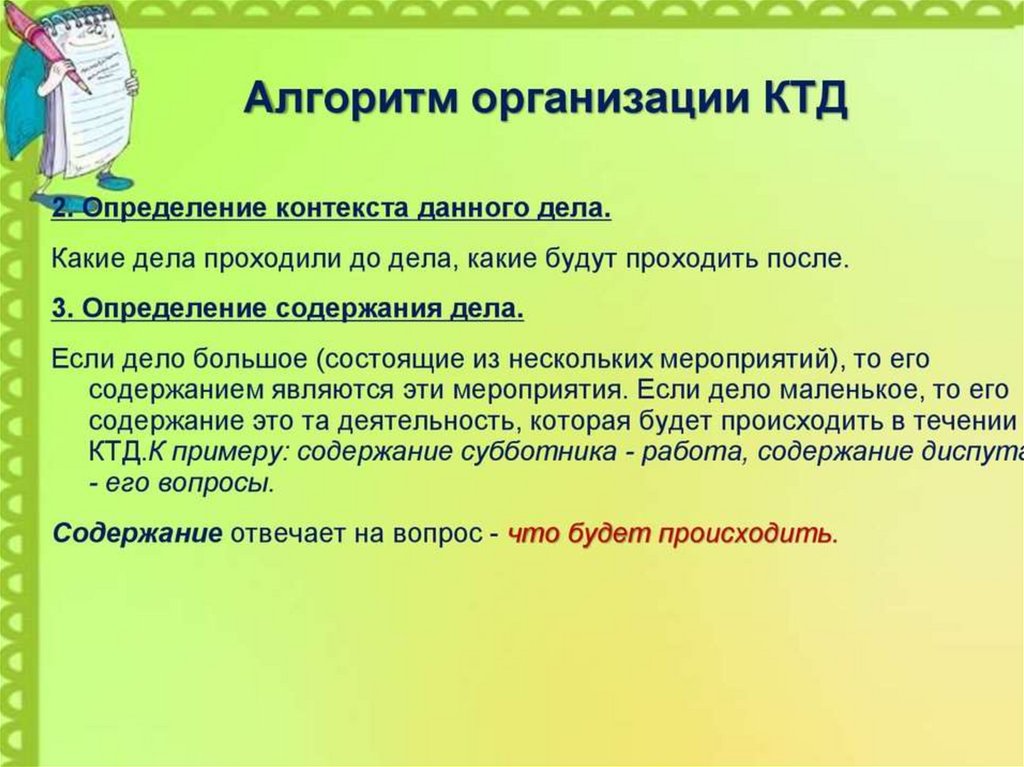 Какие дела давай. Алгоритм организации КТД. Алгоритма организации коллективного творческого дела. Алгоритм подготовки и проведения КТД. КТД презентация.