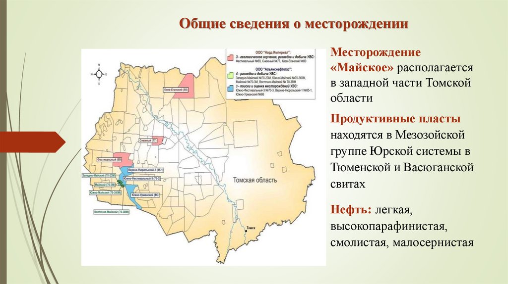 Общие сведения о месторождении