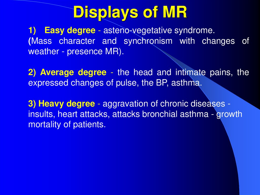 Displays of MR