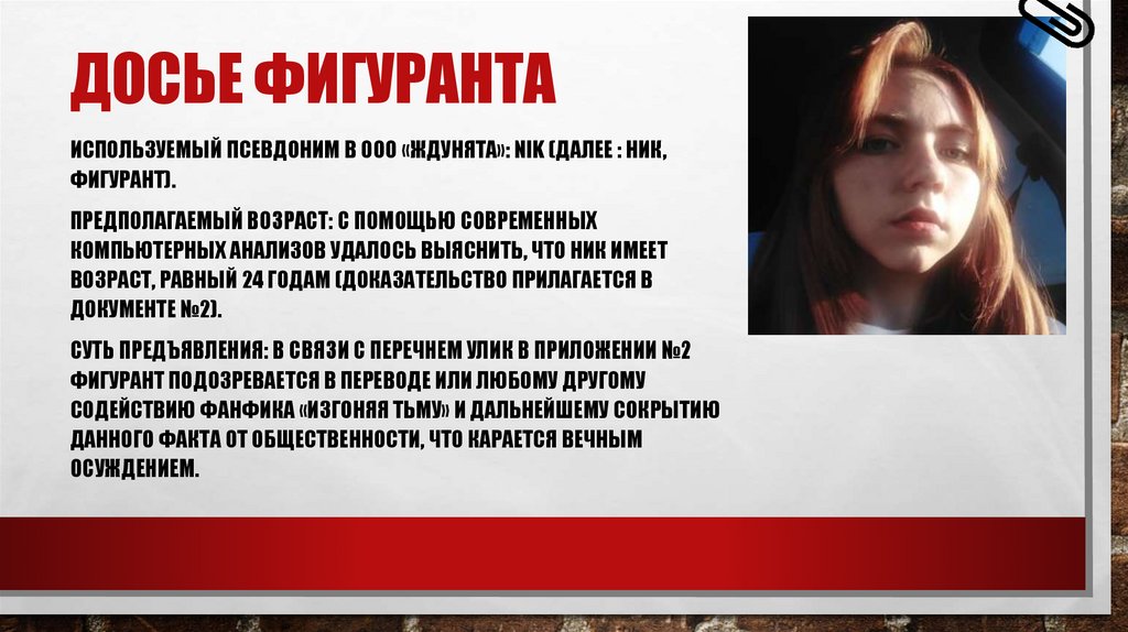 досье фигуранта