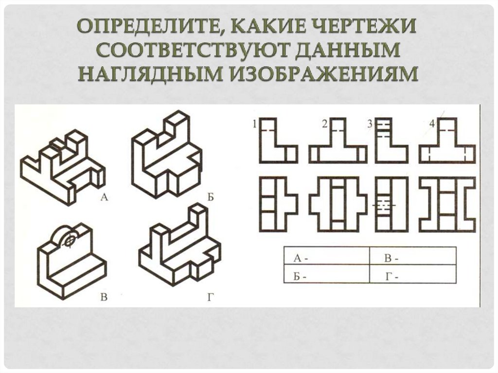Найти фронтальную и горизонтальную проекции к данному наглядному изображению детали упражнение 23