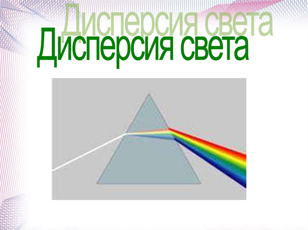 Дисперсия света самостоятельная работа 9 класс