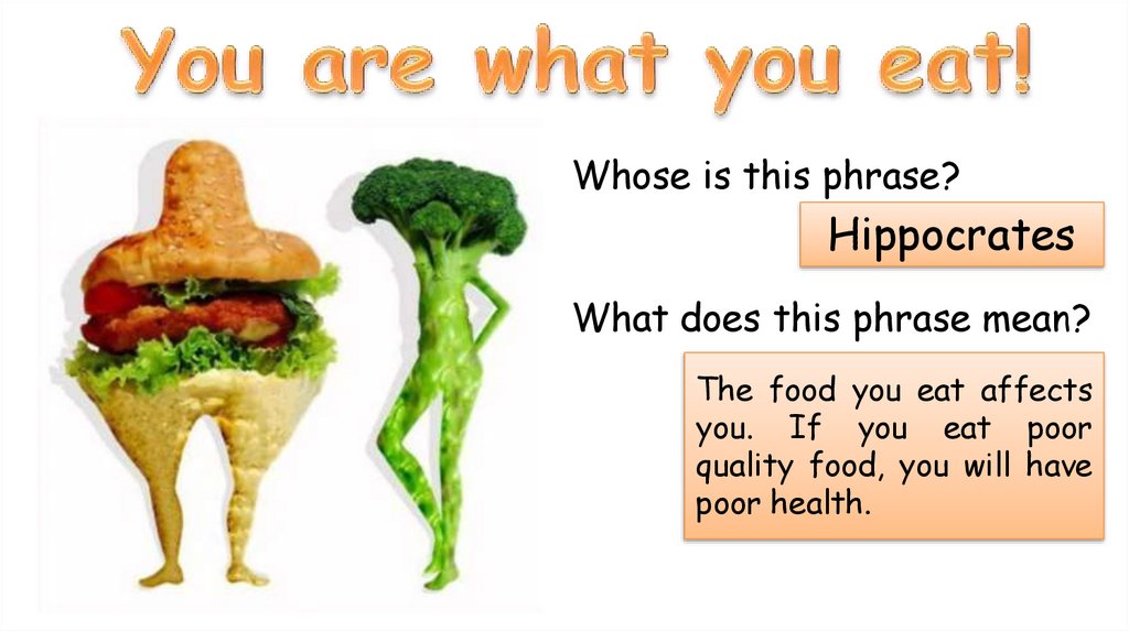 Are you what you eat 7