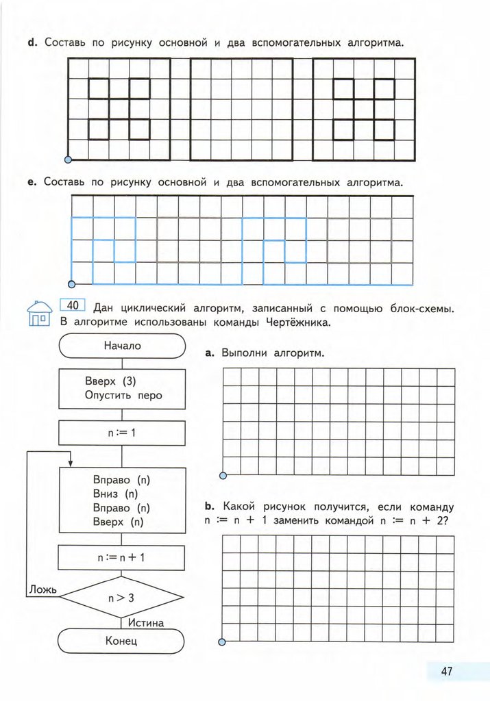 Готовые домашние задания по информатике. Гдз по информатике 4 класс учебник Бененсон. Составь по рисунку основной и два вспомогательных алгоритма. Составить по рисунку основной и два вспомогательных алгоритма. Домашнее задание по информатике.