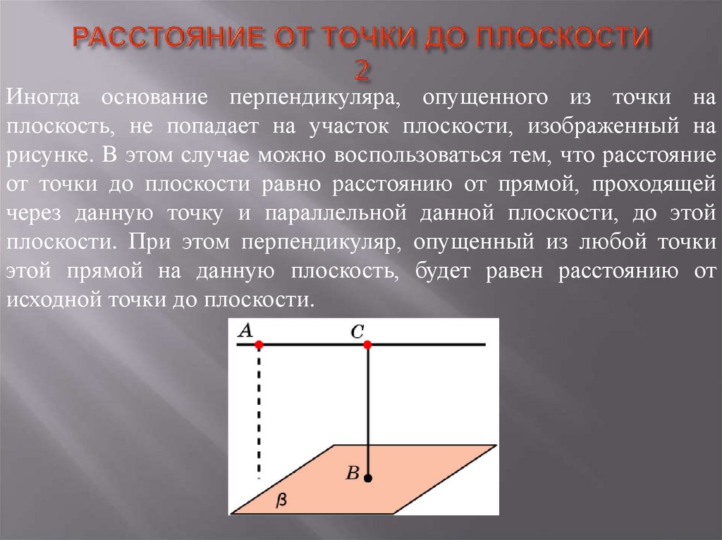 3 расстояние от точки до плоскости