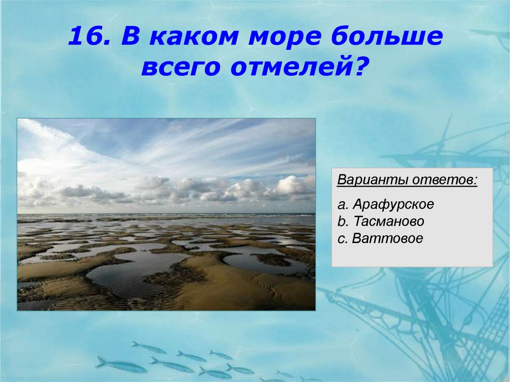 Какое море что ответить