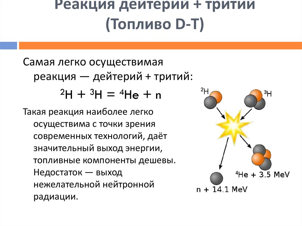 Синтез дейтерия. Термоядерная реакция дейтерия и трития. Реакция дейтерий + гелий-3. Синтез дейтерия и трития. Реакция дейтерия и трития.