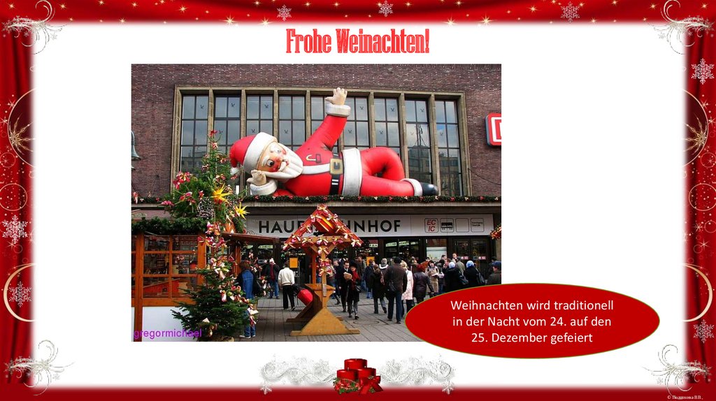 Die Geschichte des Weihnachtsfestes - online presentation