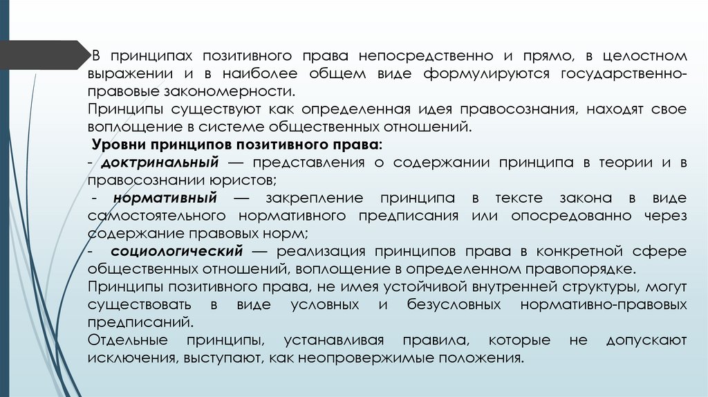 Позитивное право это. Канон позитивного права 7105.