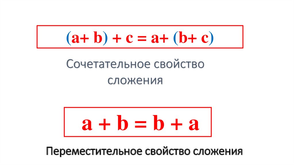 Сочетательное свойство рациональных чисел 6 класс. Переместительное свойство сложения и вычитания.