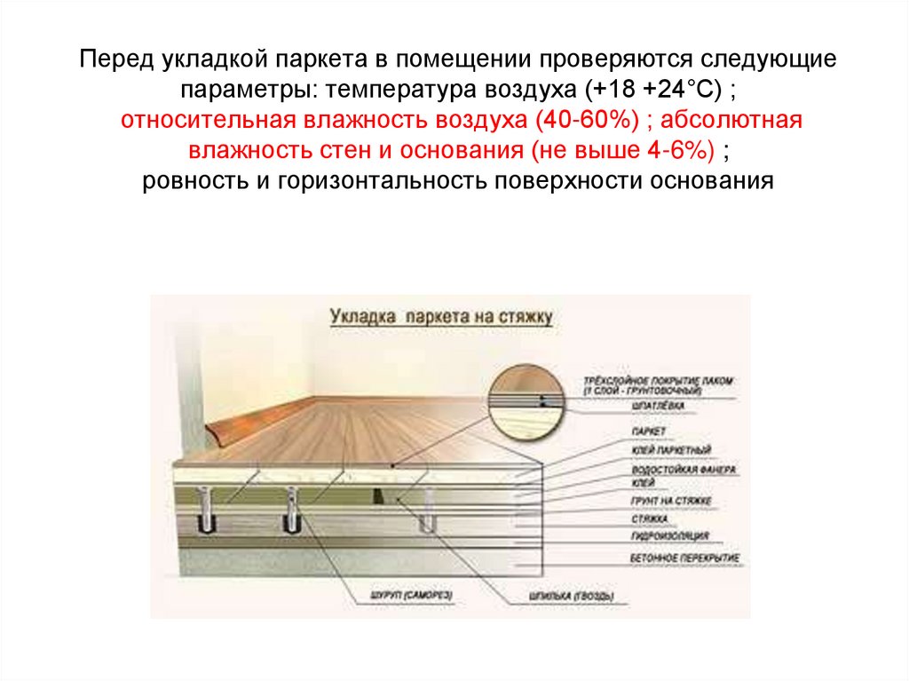 Перед укладкой