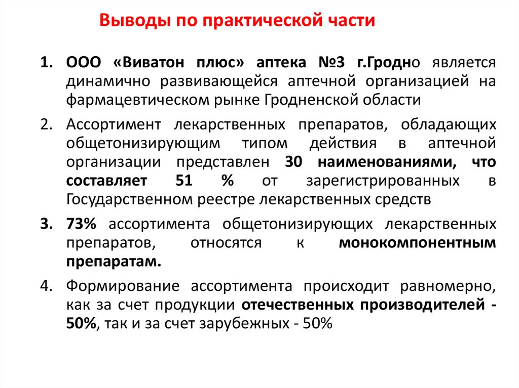 Выводы по практической части