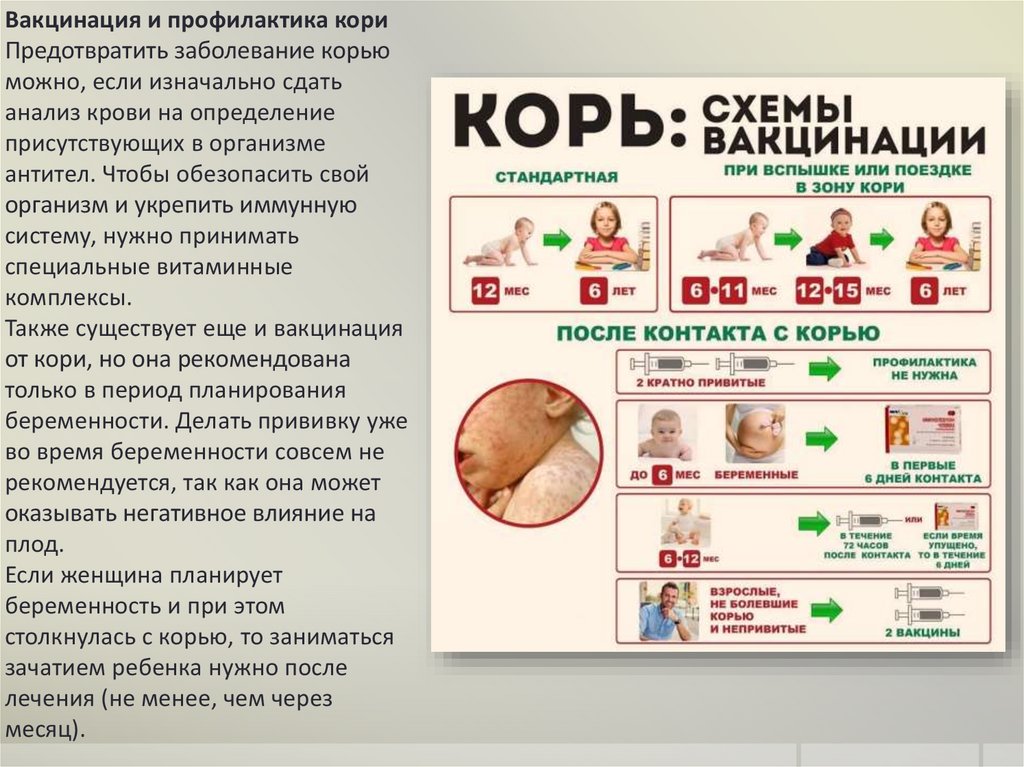 План мероприятий по профилактике кори