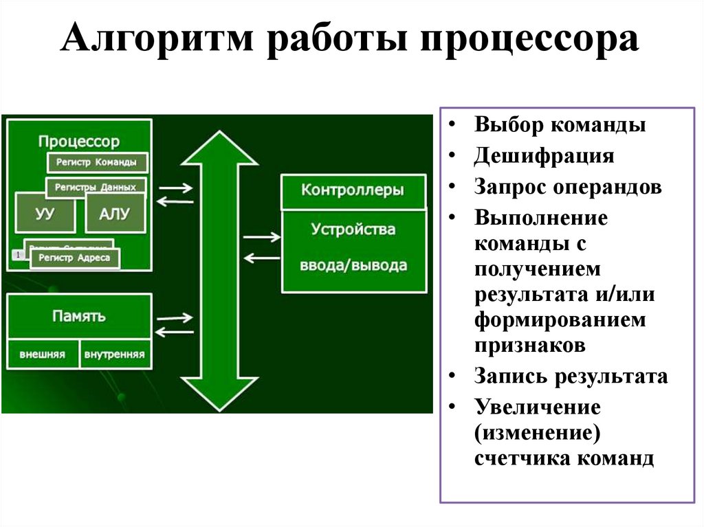 Устройство и принцип работы процессора презентация