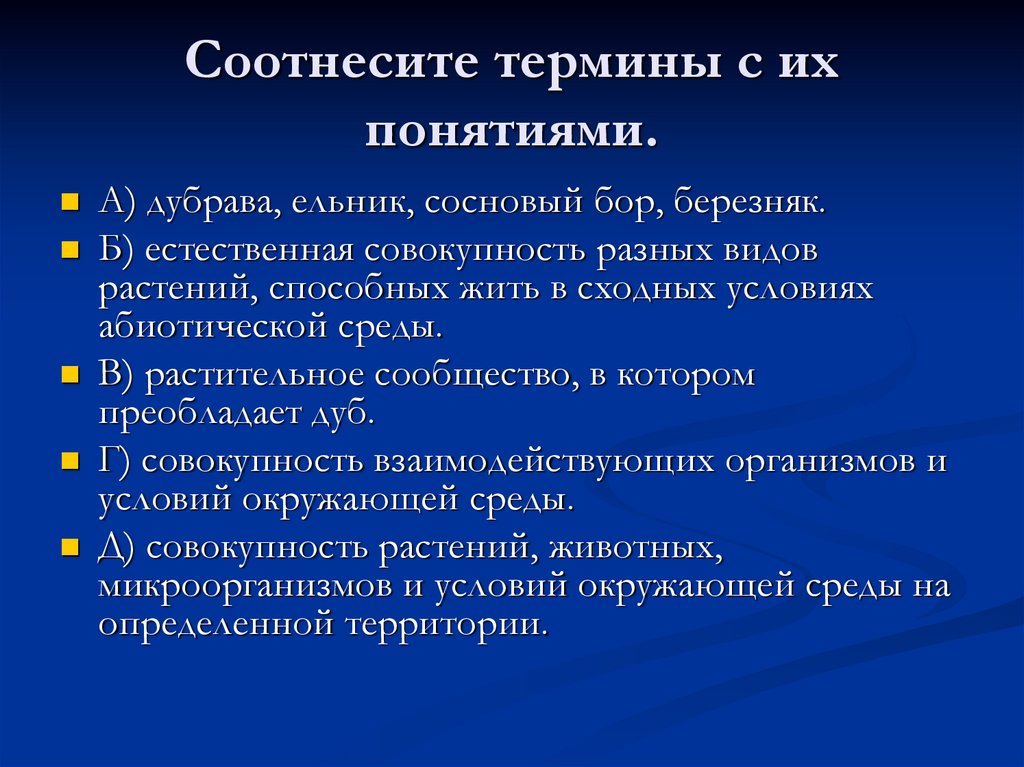 Понятие о природном сообществе презентация 6 класс