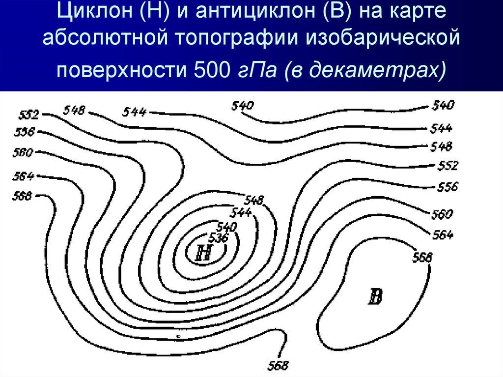 Антициклон на карте