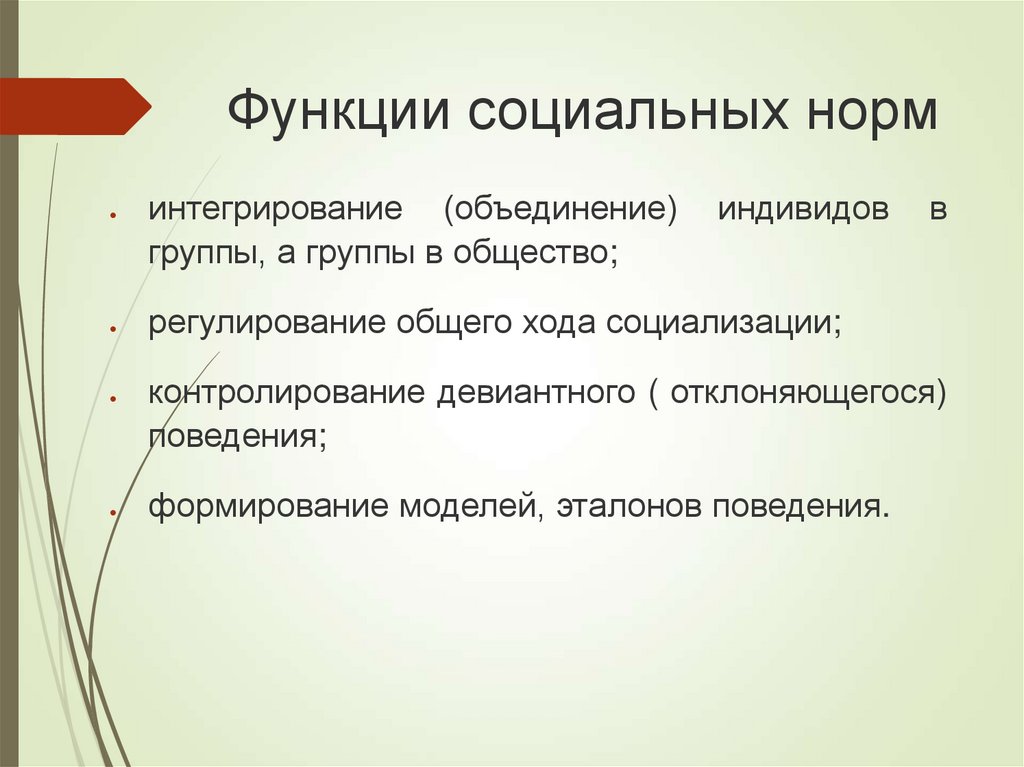 Роль социальных норм