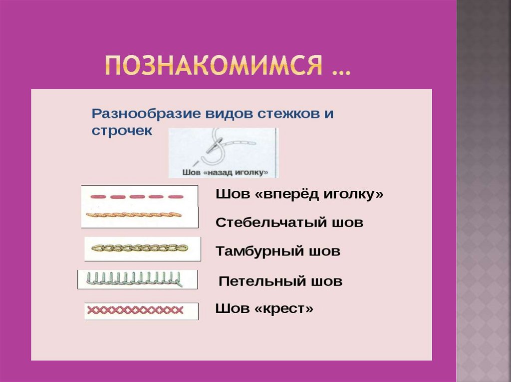 Презентация шов вперед иголку 3 класс