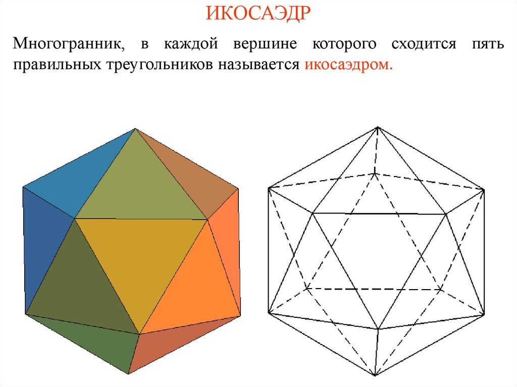 Правильный икосаэдр рисунок