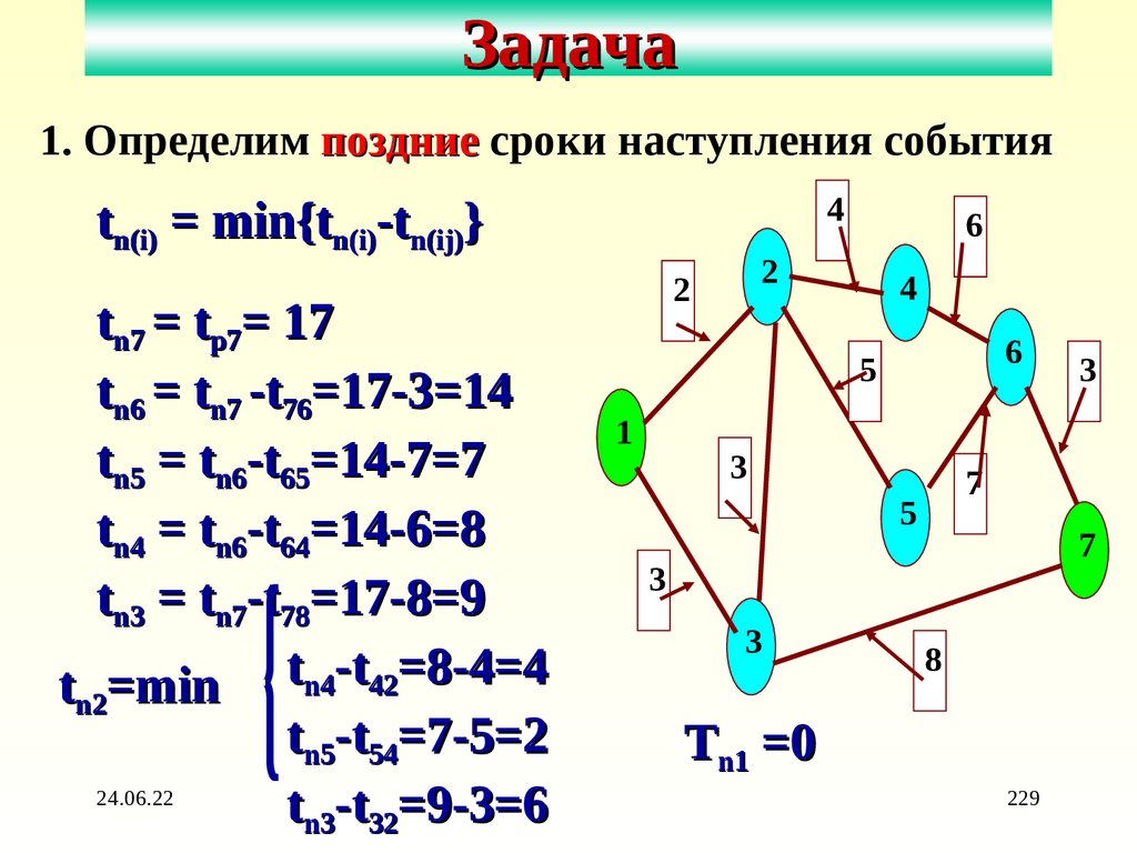 Исследование систем управления задачи. Поздний срок наступления события это. Наиболее позднее время наступления события равно:.