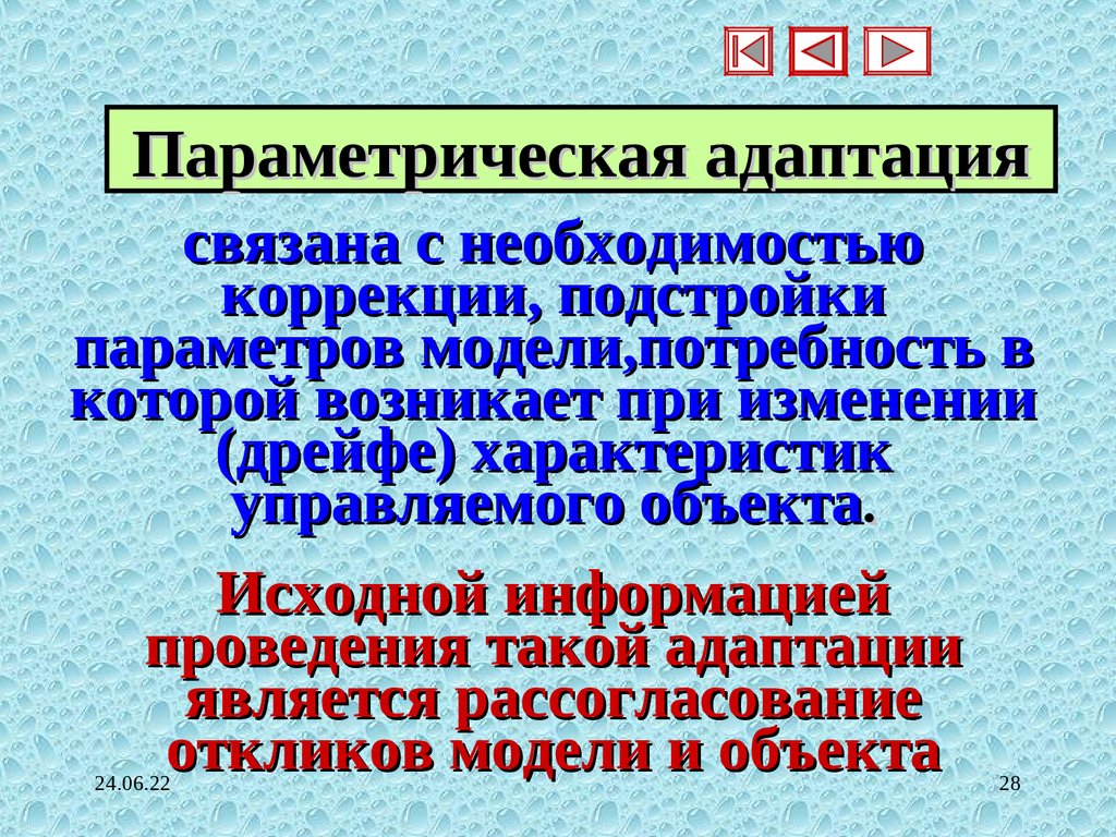 Параметрическая адаптация