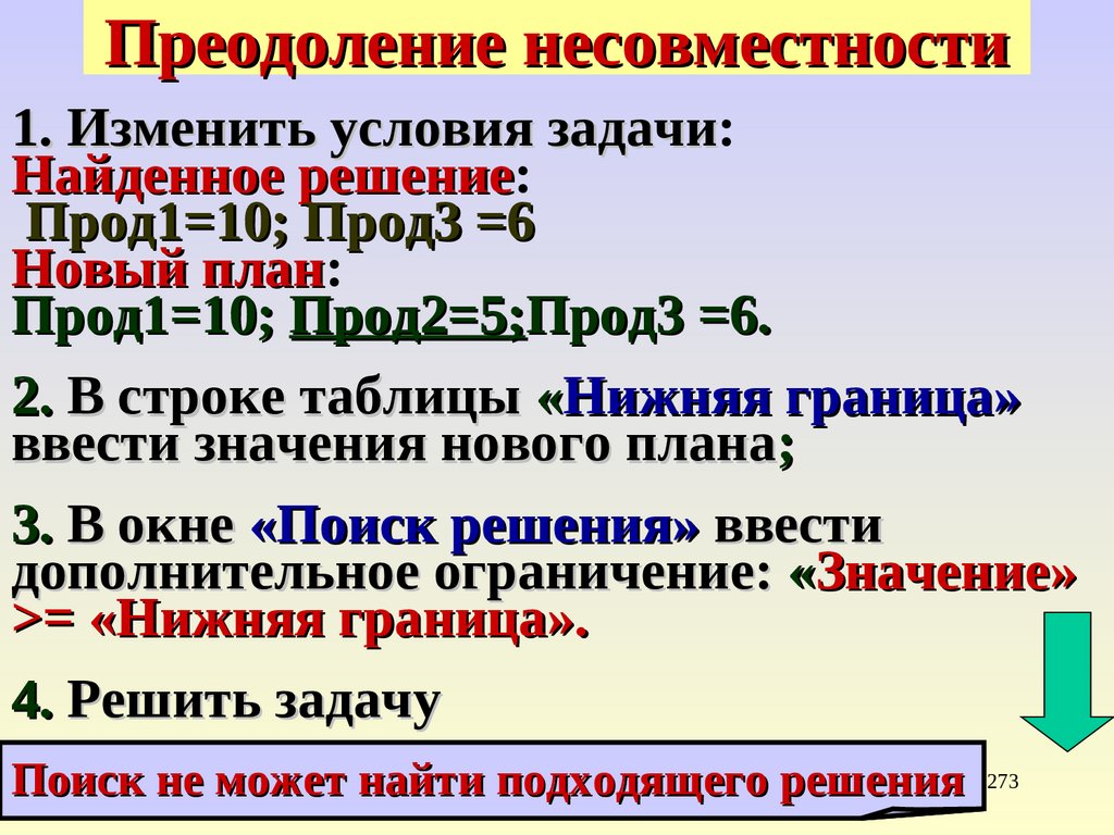 Преодоление несовместности