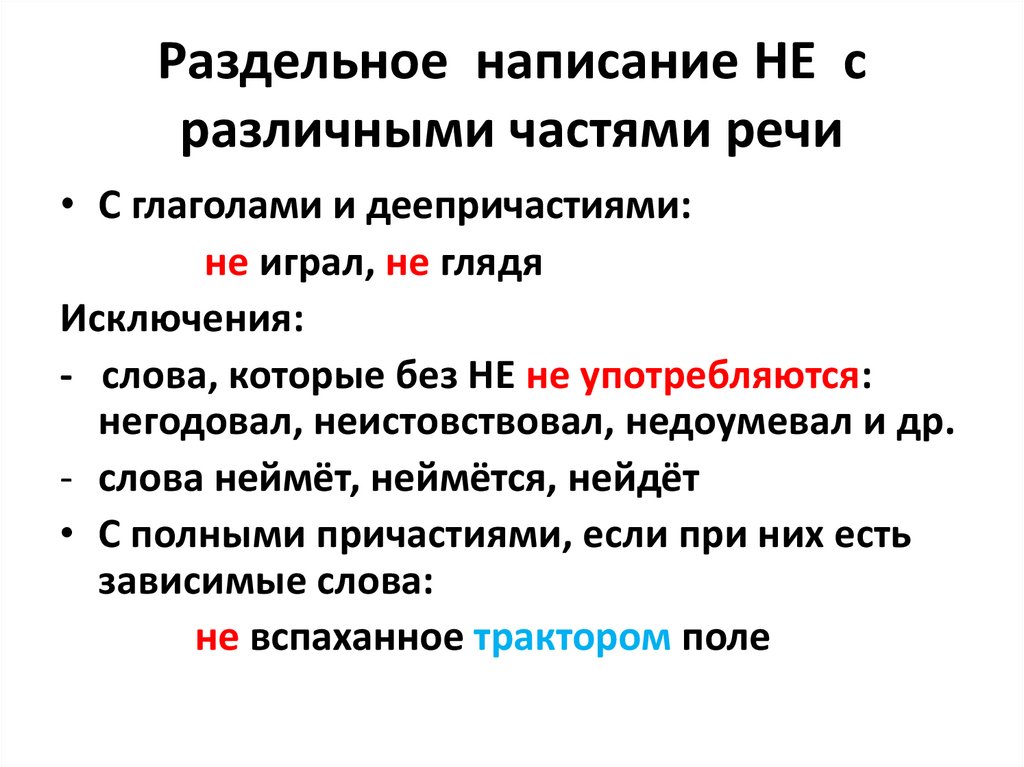 Презентация слитное и раздельное написание не и ни с разными частями речи 10 класс