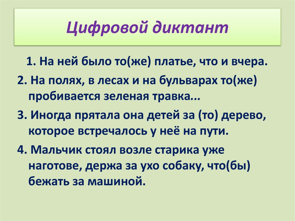 Цифровой диктант по персональным данным