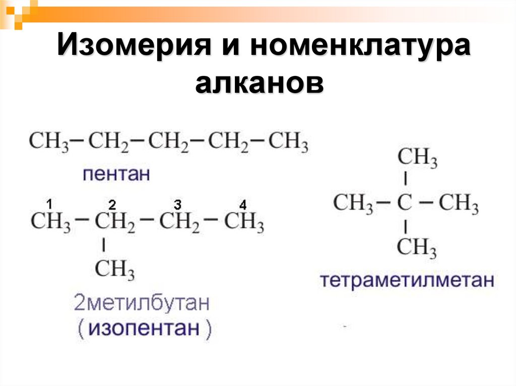 Номенклатура алканов презентация