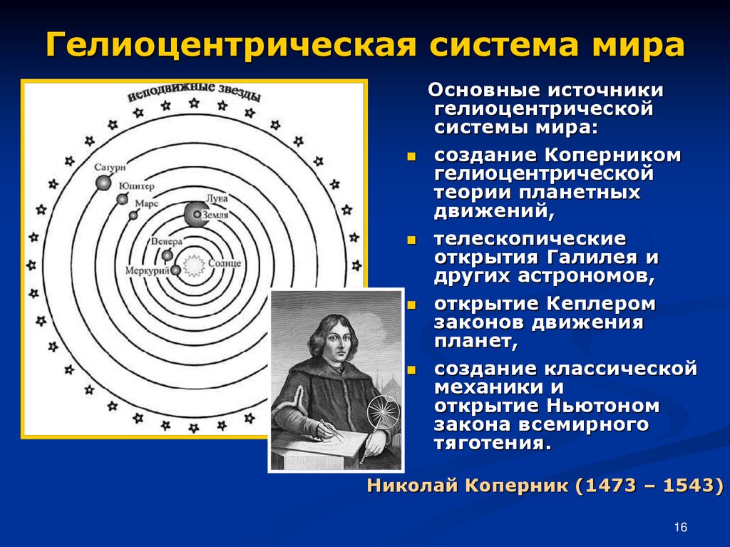 Какой ученый доказал что земля вращается. Гелиоцентрическая модель Коперника. Гелиоцентрическое учение Николая Коперника.