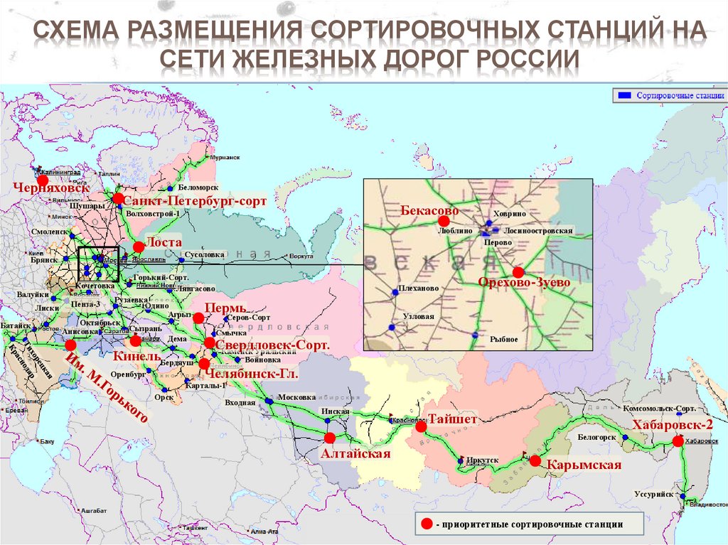 Карта новых железных дорог. Сеть железных дорог. Сеть железных дорог России. Размещение сортировочных станций на сети железных дорог. Схема сети железных дорог.