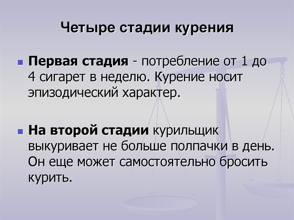 4 этапа 1. 1 Стадия курения. Степень потребления. Курение носит автоматический характер какая стадия. Первая стадия курения 13 букв.