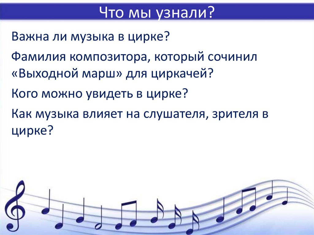 Что мы узнали?