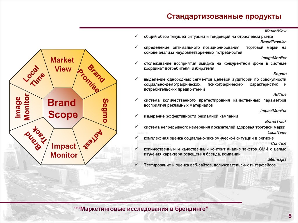 Стандартизованные продукты