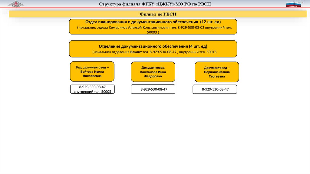 Структура ФГБУ ЦЖКУ. Структура филиала. Филиальная структура.