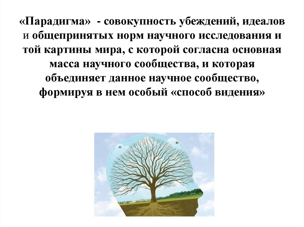 В состав научной картины мира включают идеалы и нормы научного исследования