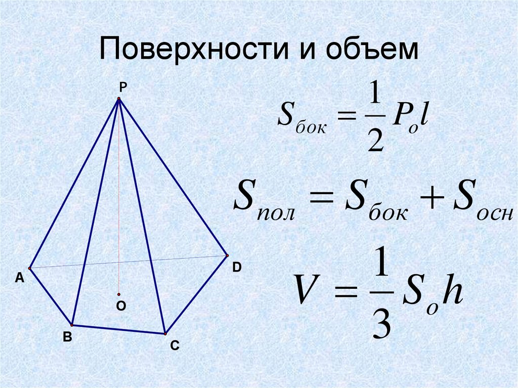 Пирамида с прямоугольным основанием