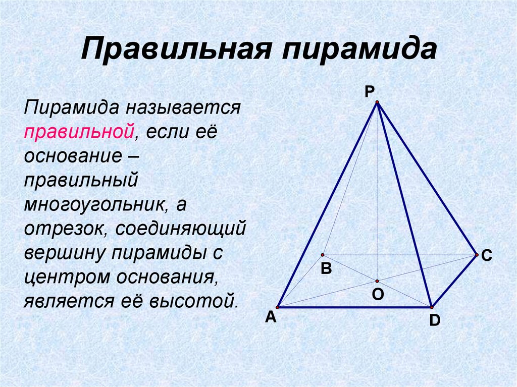 Произвольная четырехугольная пирамида рисунок