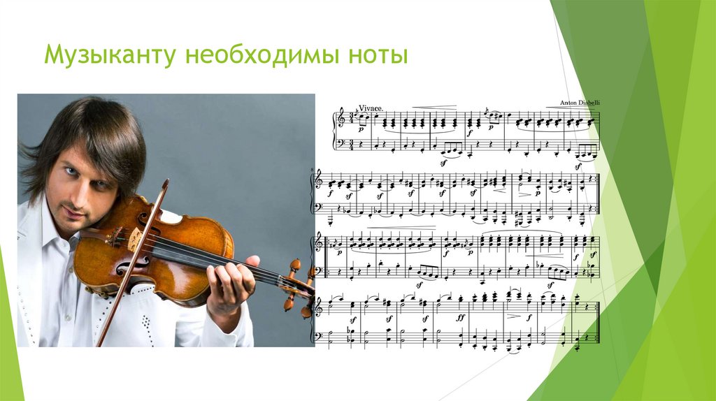 Музыканту необходимы ноты