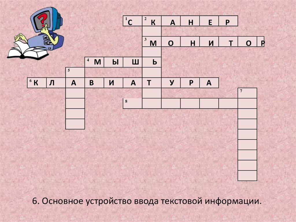 6. Основное устройство ввода текстовой информации.