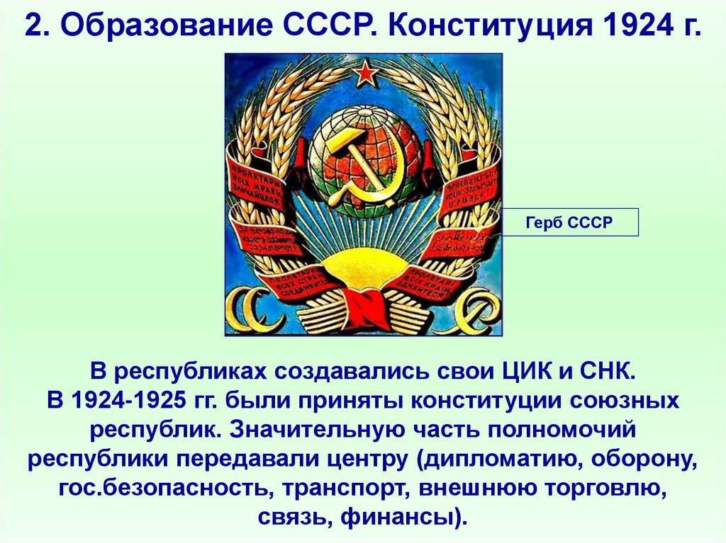 Советская конституция 1924 г